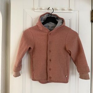 Disana boiled wool jacket mauve 4T/5T
